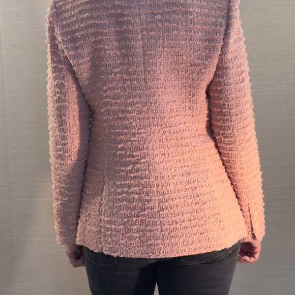 L'Agence Chamberlain Tweed Blazer - Dusty Pink Size 6 - Picture 3 of 4
